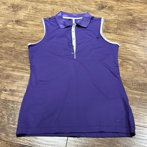 Nike Golf sleeveless Tour Performance purple top